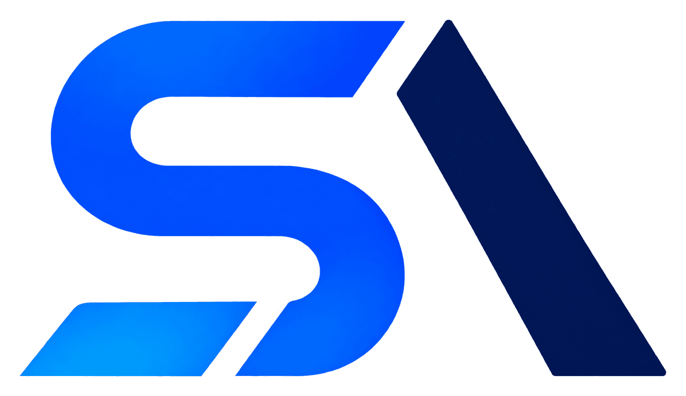SoftwareAge logo: the SA monogram